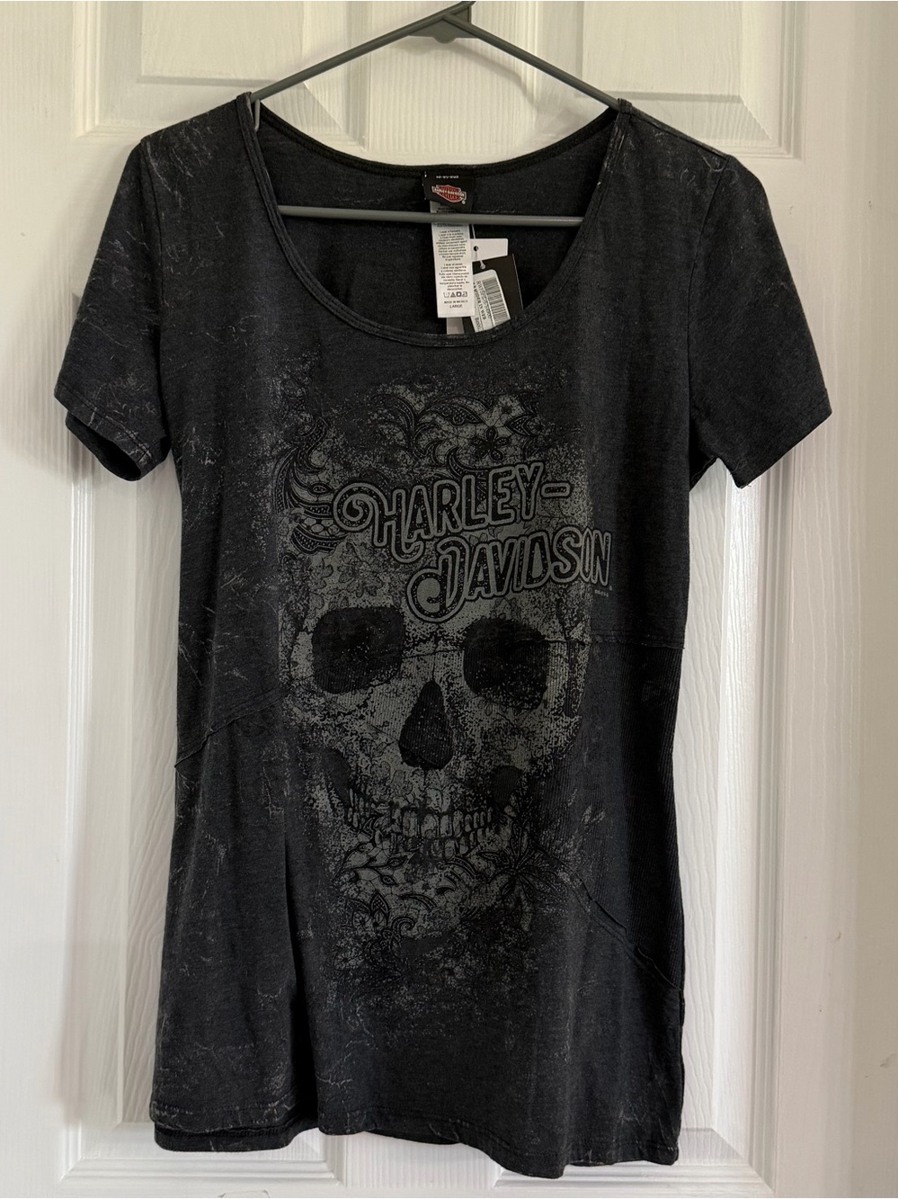 Harley-Davidson Black Short-Sleeve Skull Graphic Tee NWT